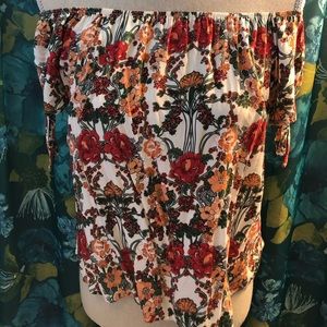 Off the shoulder floral top